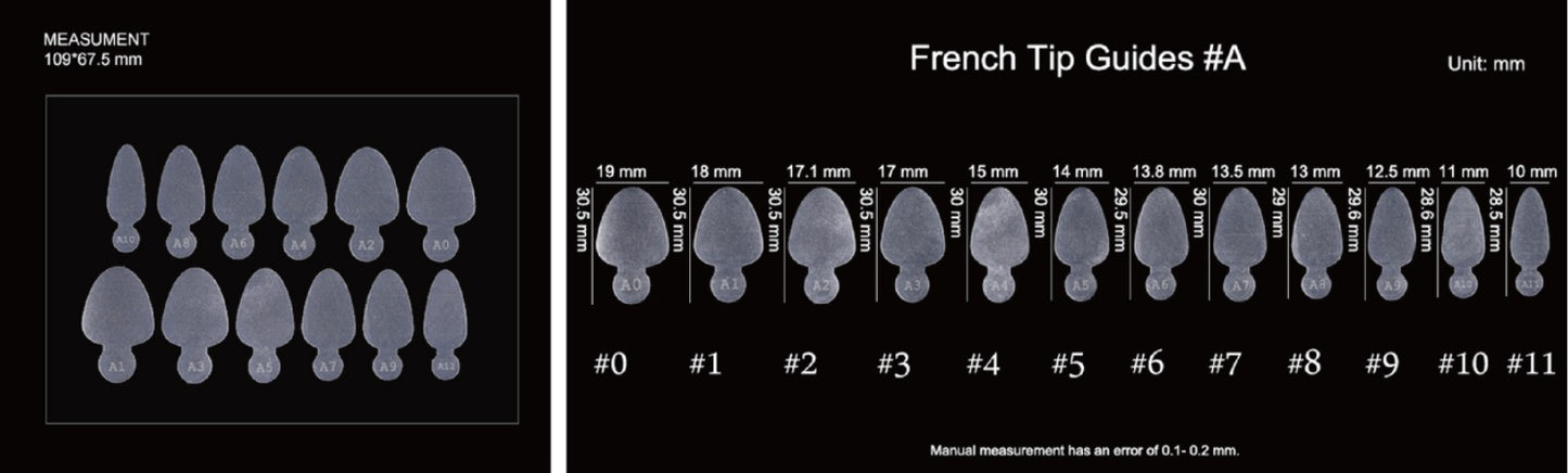 French Tip Mold - Long Almond