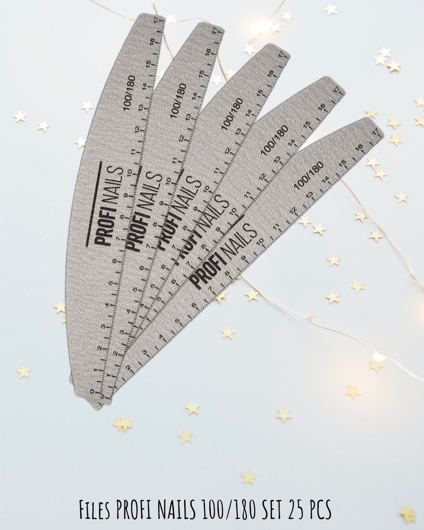 Nails file with a ruler