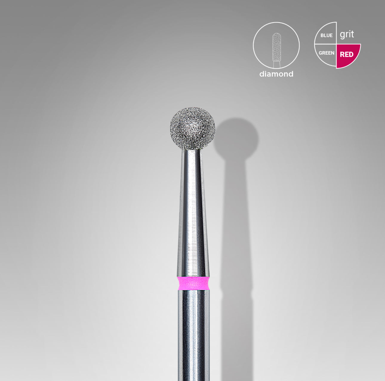 Diamond Nail Bit Ball 3.5mm Red