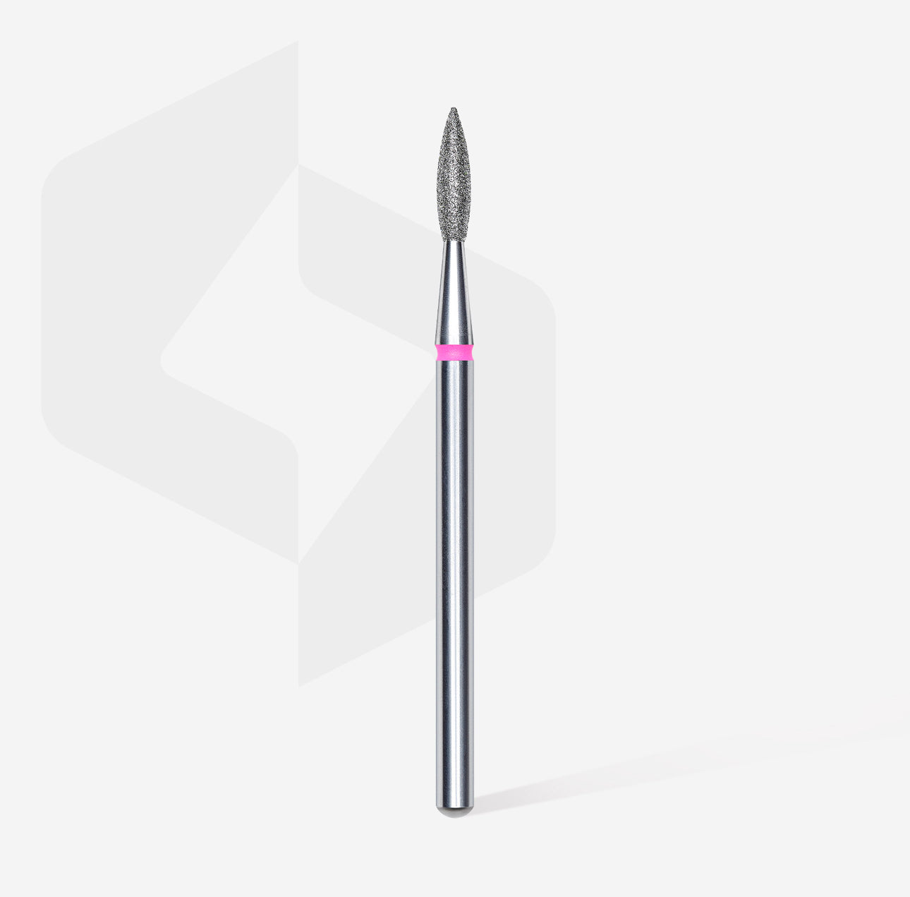 Diamond nail bit “flame”, sharp, red, 2.1 mm