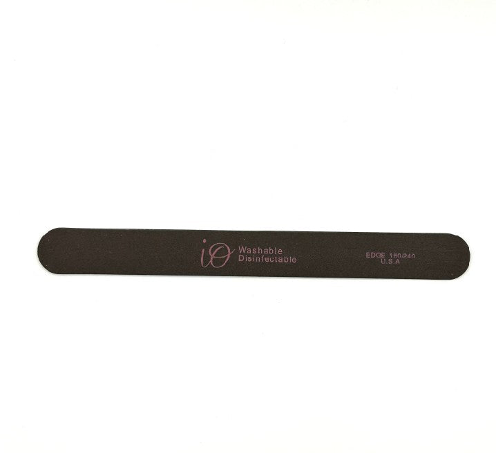 IO Straight Nail File 100/180 Grit – Brown – Washable & Disinfectable