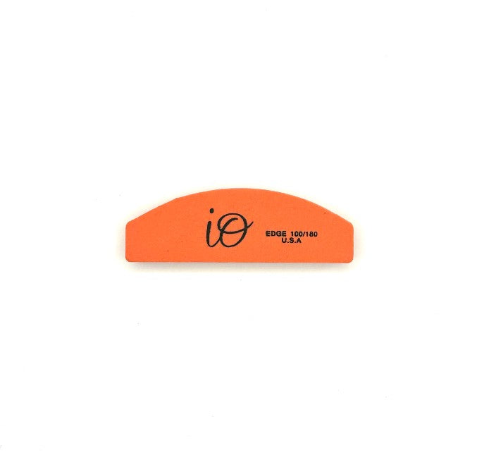 IO Mini Half-Moon Nail File 100/180 Grit – Washable & Disinfectable – Orange