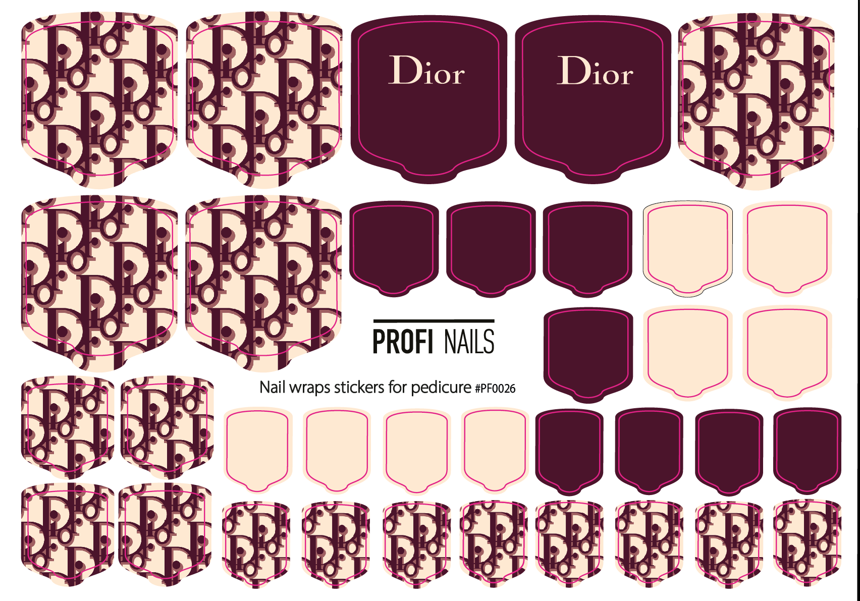 Nail Wraps Podo Full #0026