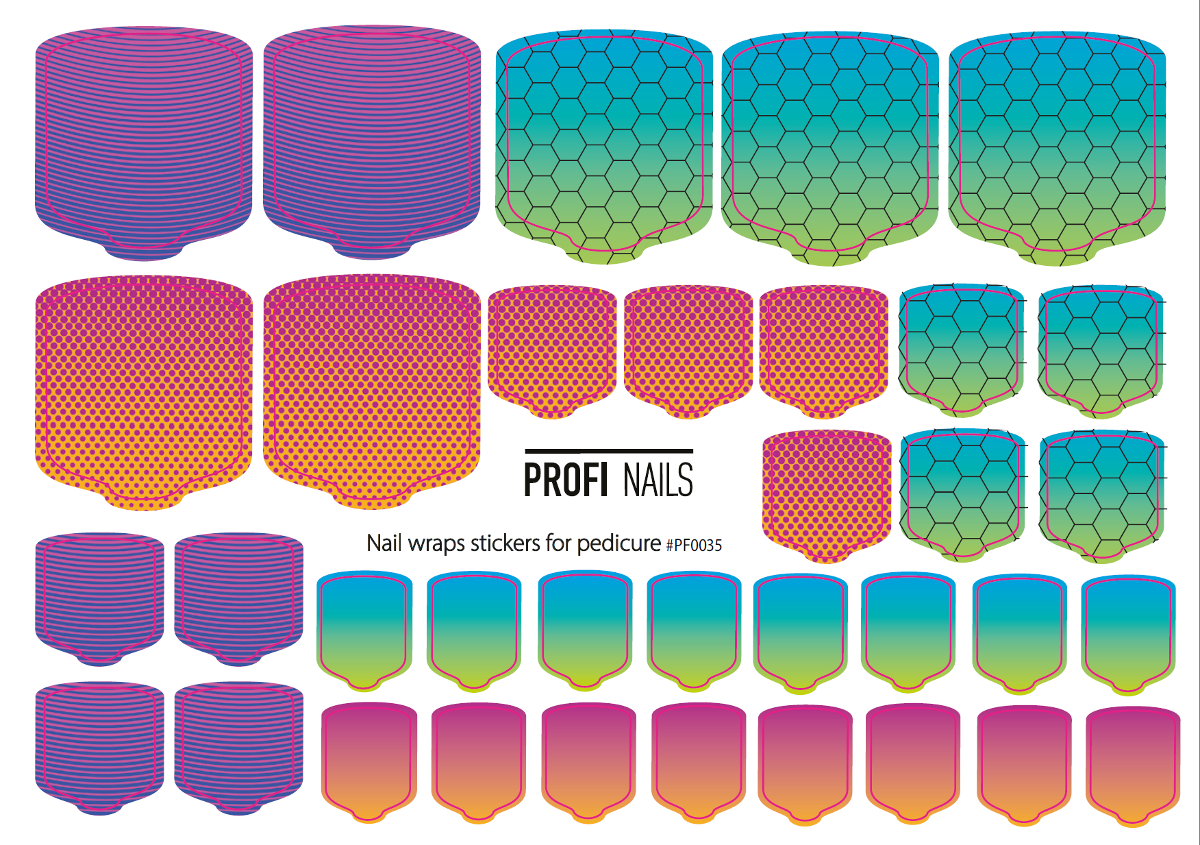 Nail Wraps Podo Full #0035