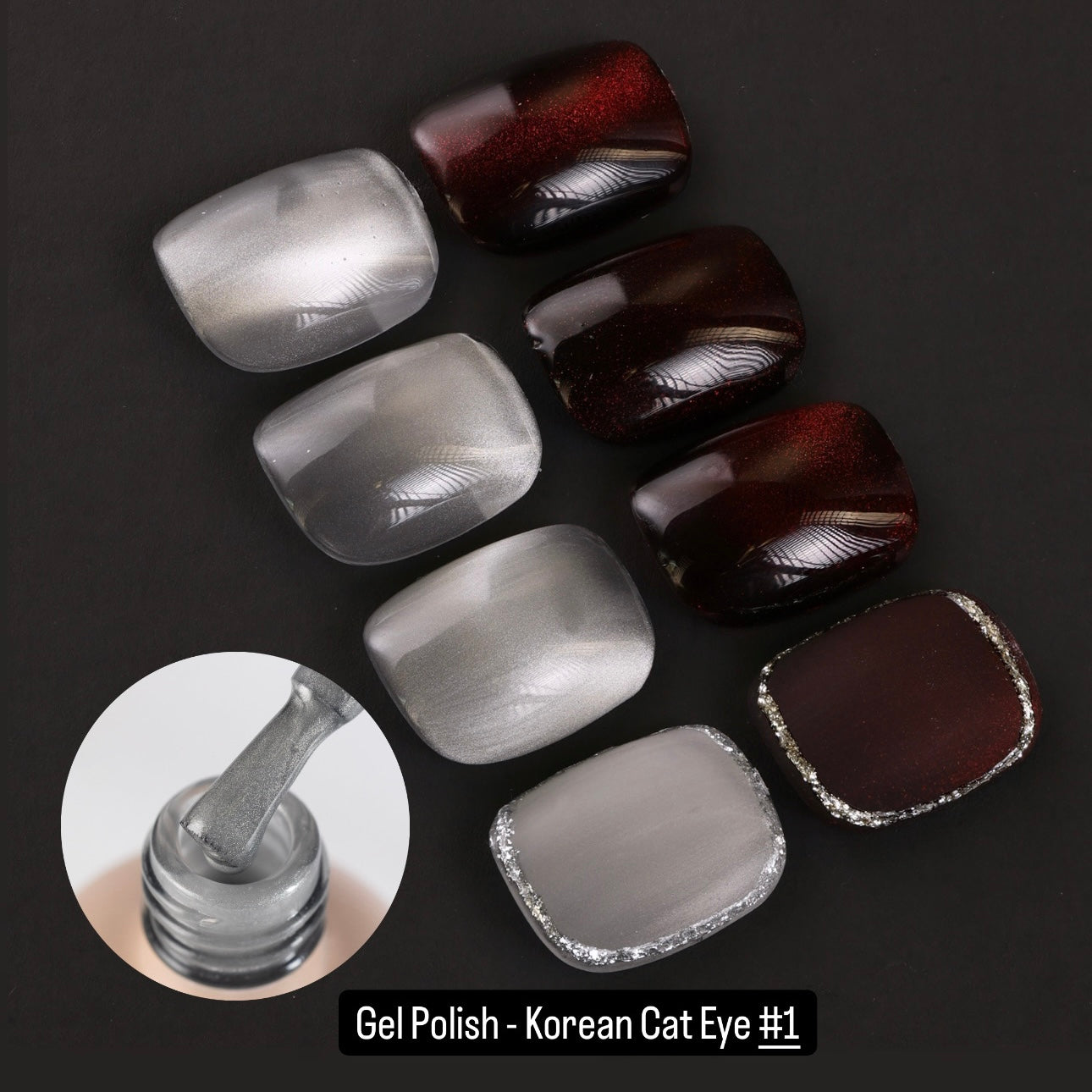Gel Polish Korean Cat Eye - Silver