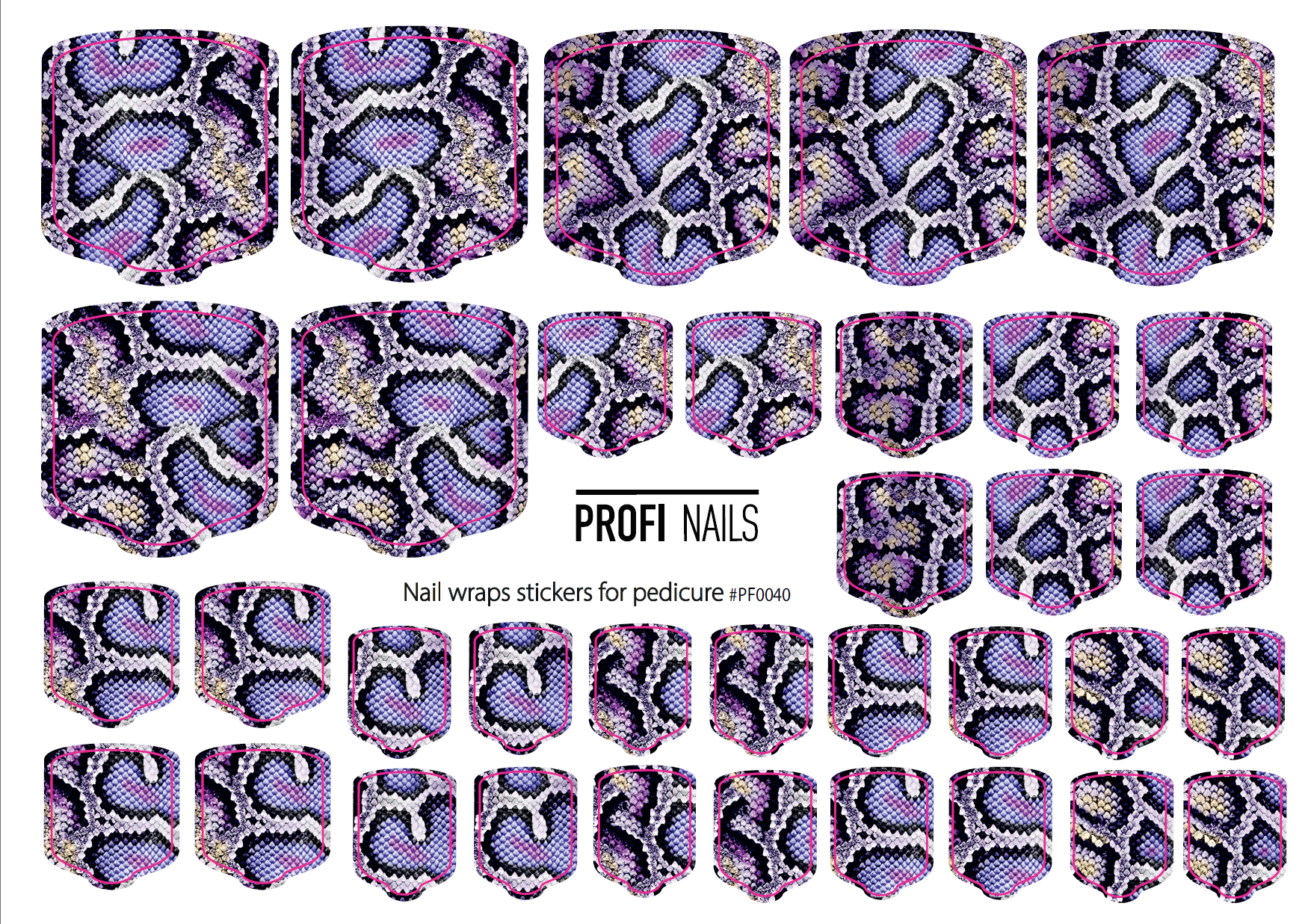 Nail Wraps Podo Full #0040