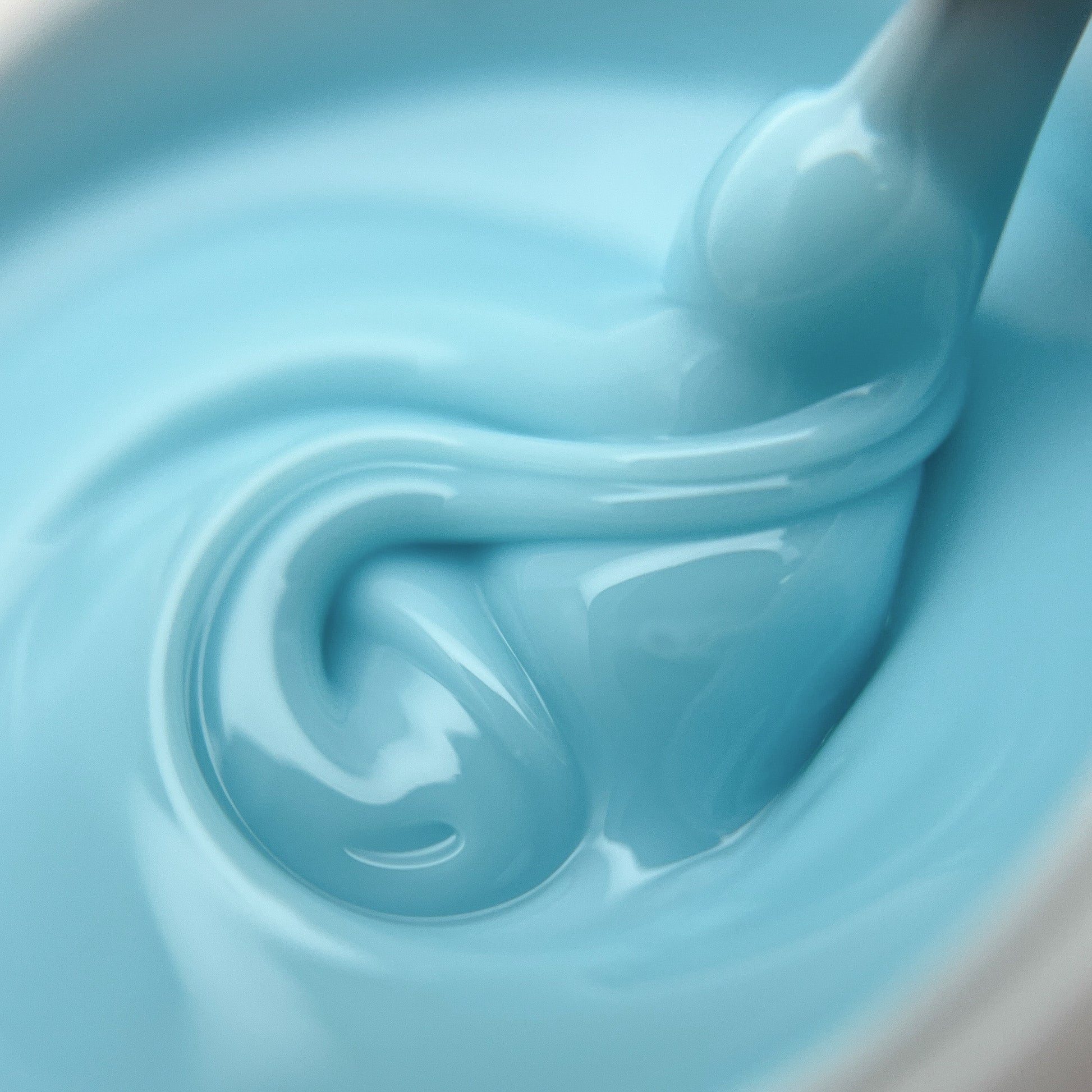Aqua UV LED builder gel for soft blue structured manicures