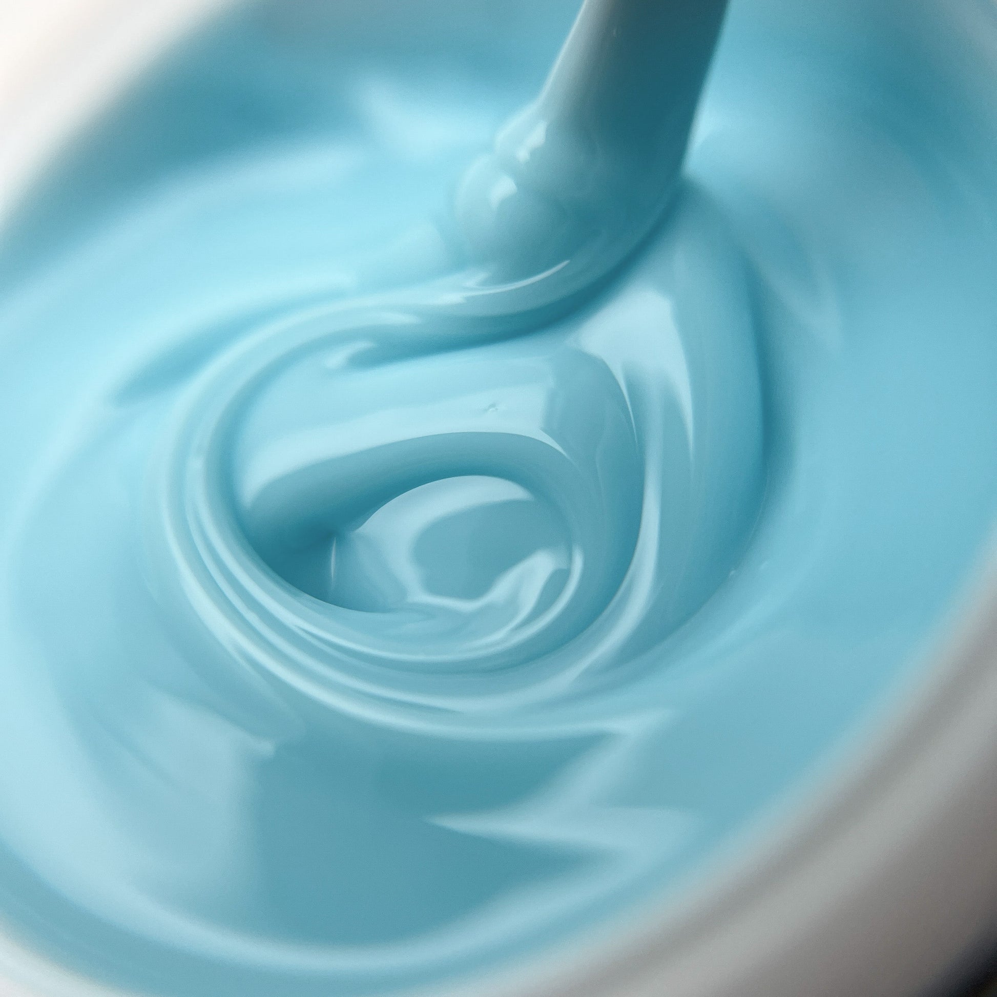 Professional Aqua hard gel for pastel blue nail overlays