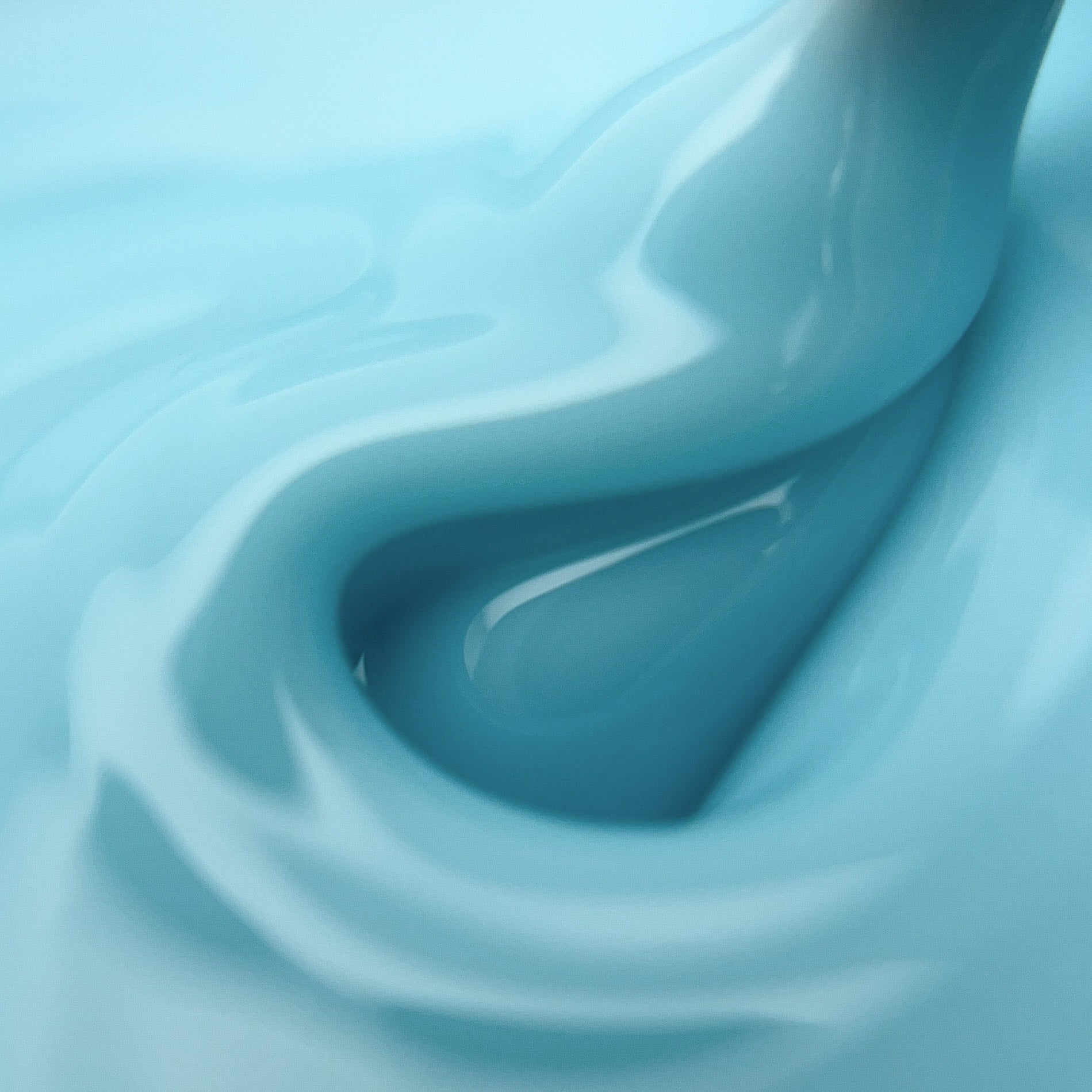 Soft aqua builder gel for spring salon nail designs