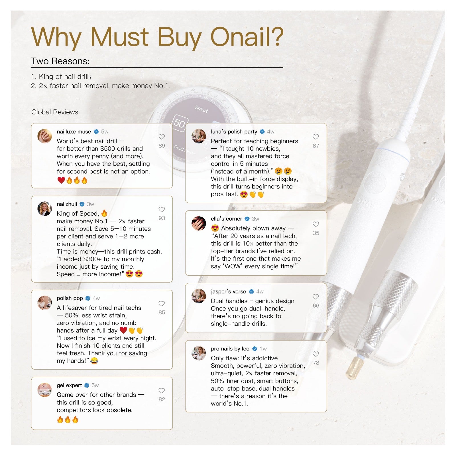 Nail Drill AI Precision - O NAIL