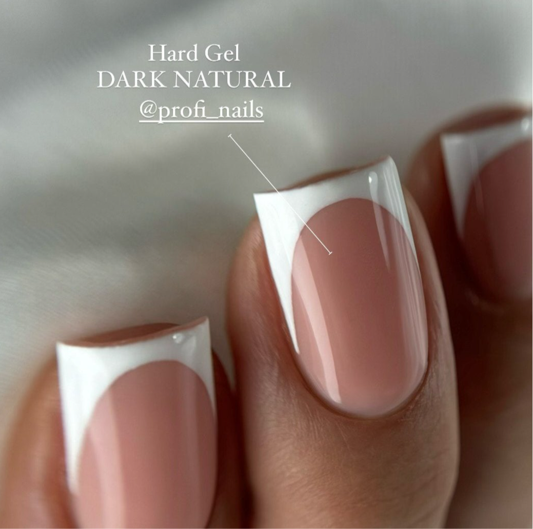 Profi Nails Dark Natural Hard Gel for professional nail extensions and overlays