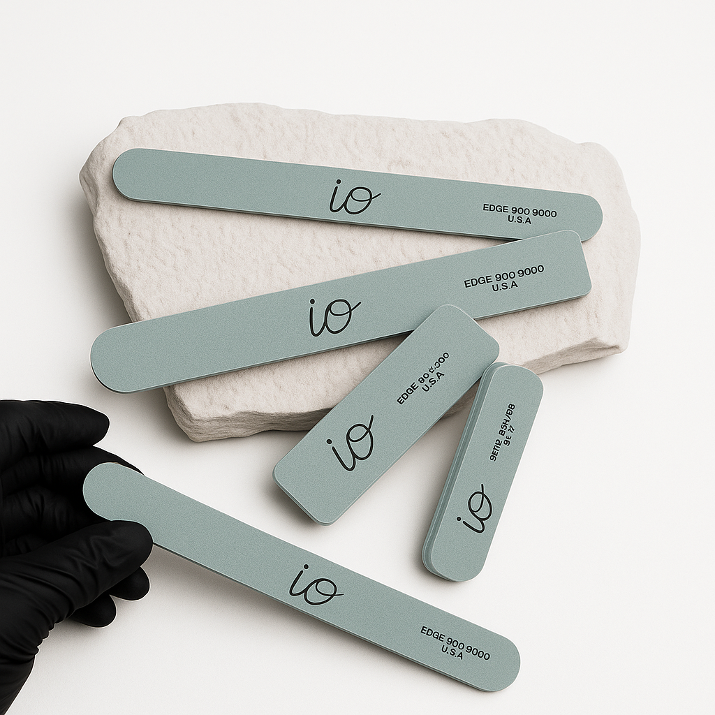 IO EDGE Professional Nail File 600/3000 Grit – Long Straight Finishing File