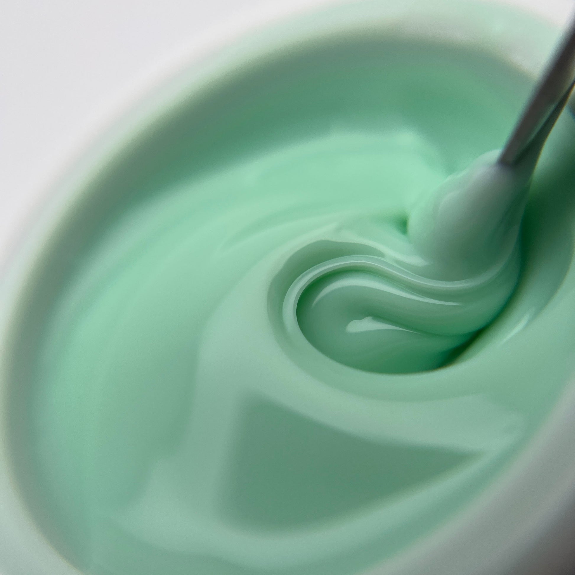 Professional Mint hard gel for pastel green nail overlays