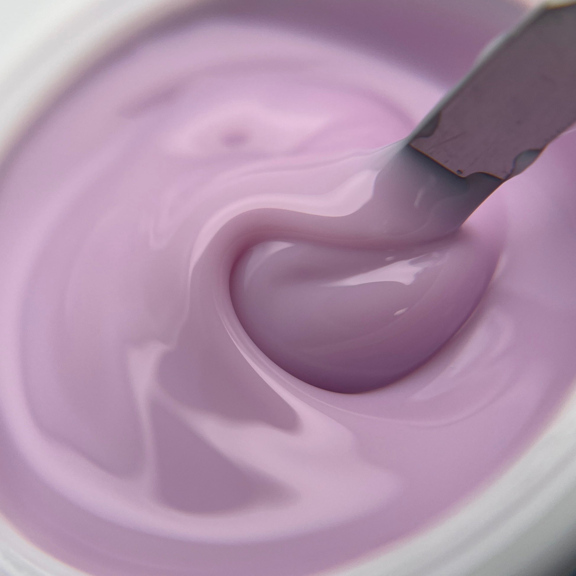Soft milky white builder gel for bridal-inspired salon nail designs