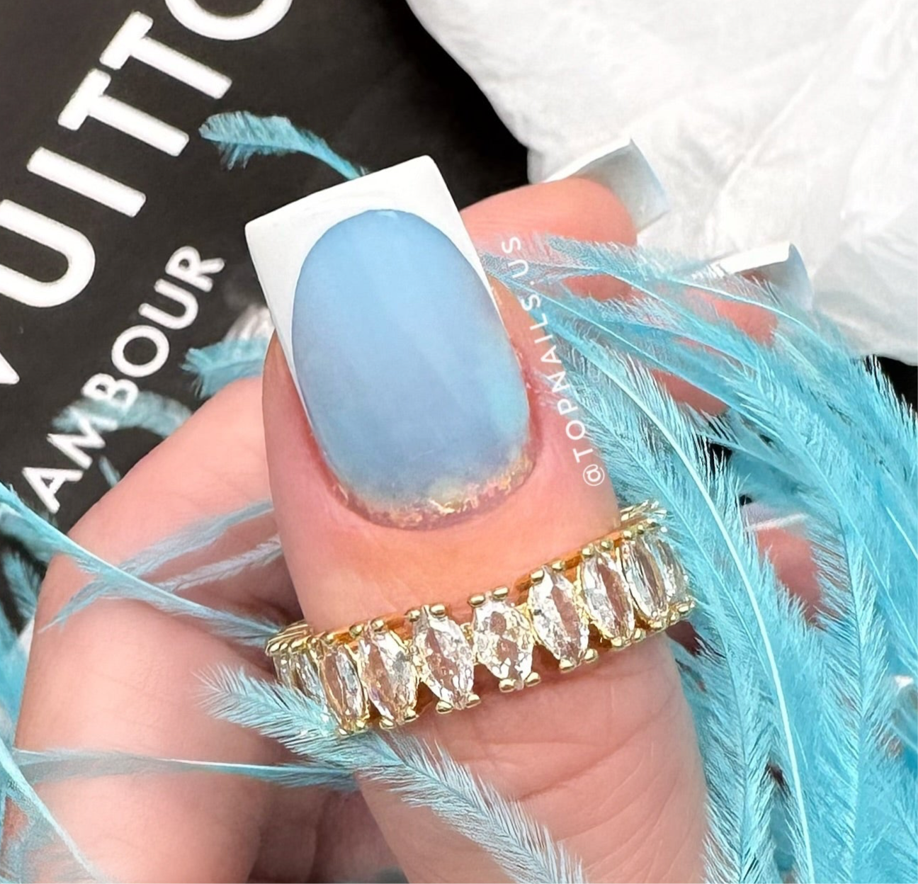 Ocean UV LED builder gel for blue structured manicures