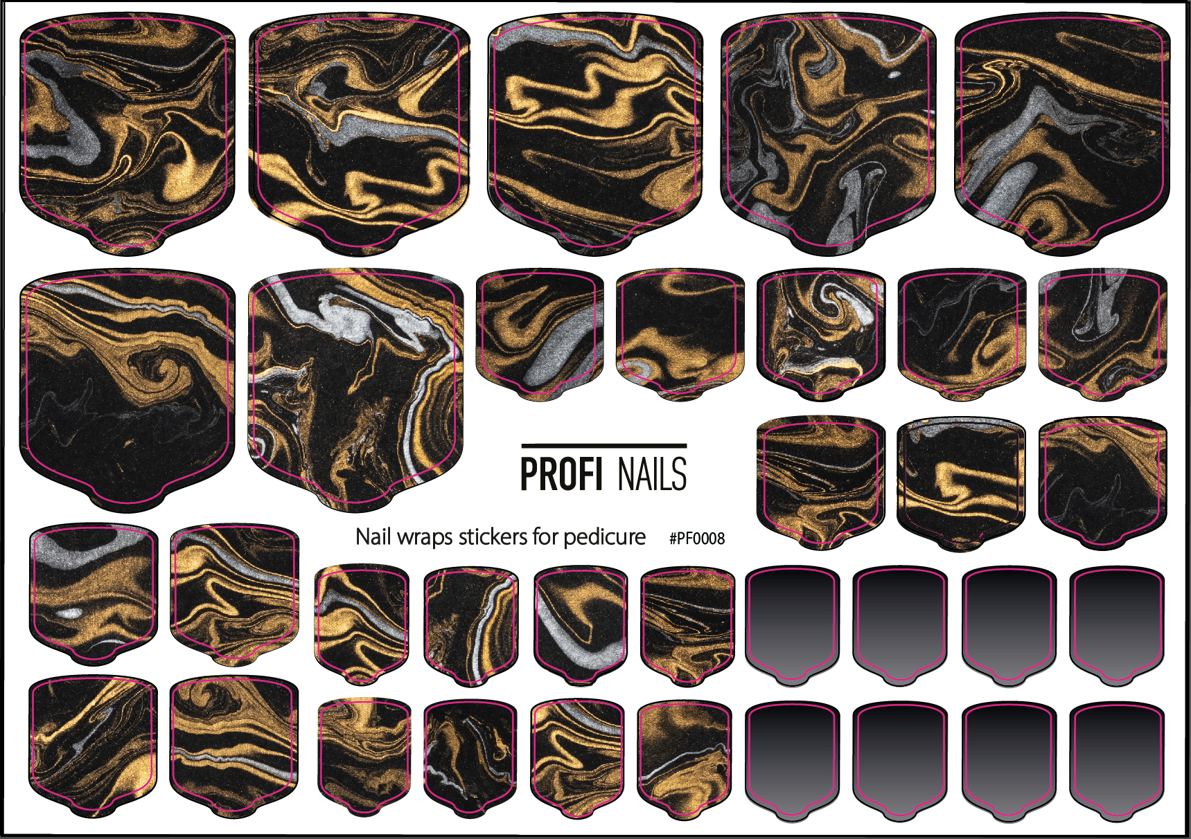 Nail Wraps Podo Full #0008