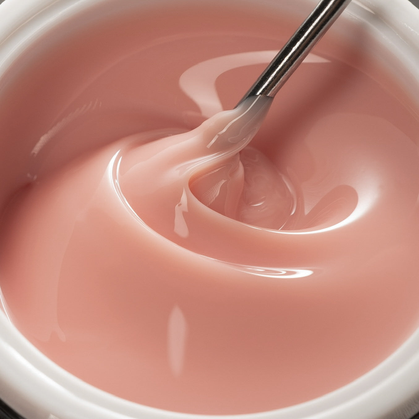 Professional Peach hard gel for natural-looking nail overlays