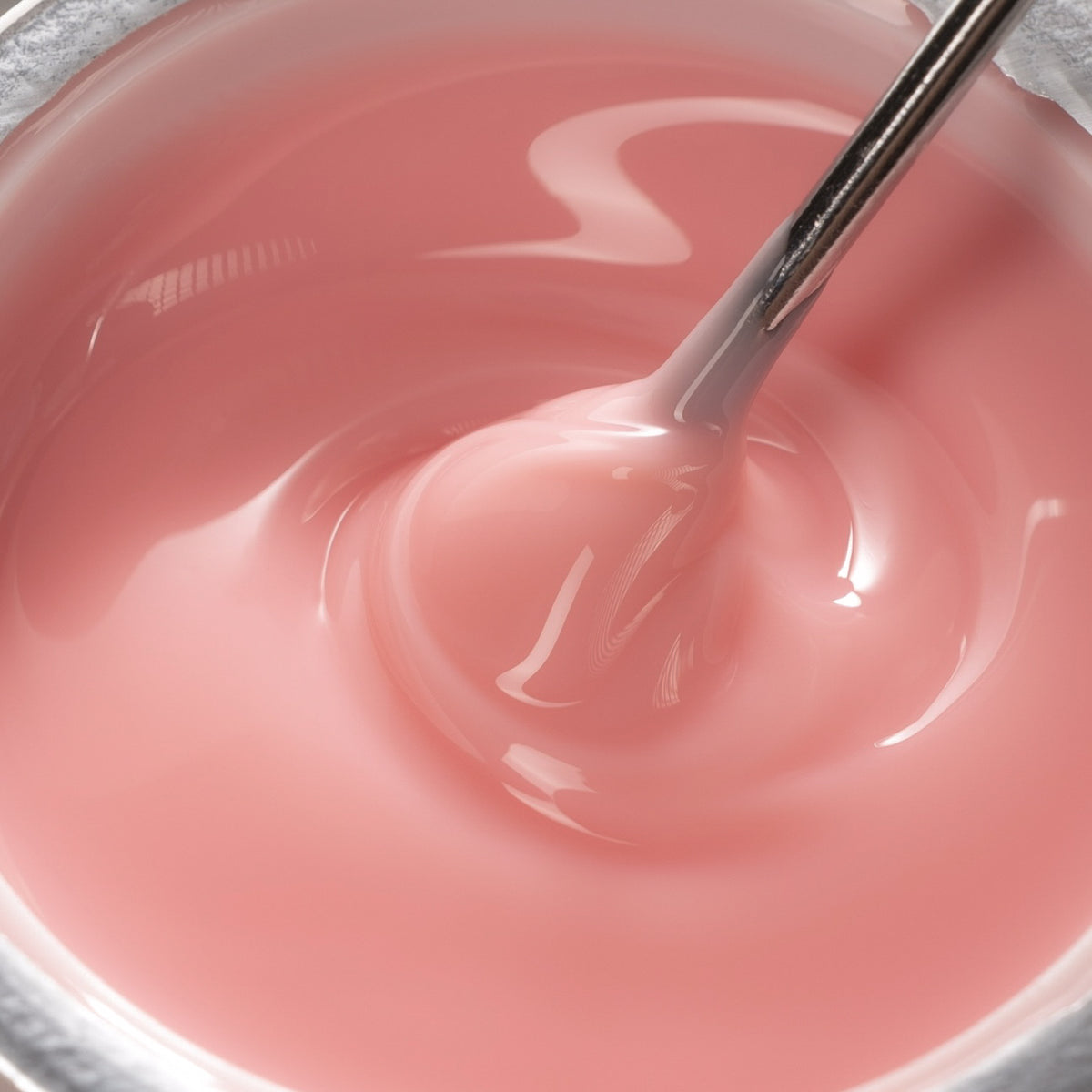 Peony UV LED builder gel for soft pink nude structured manicures