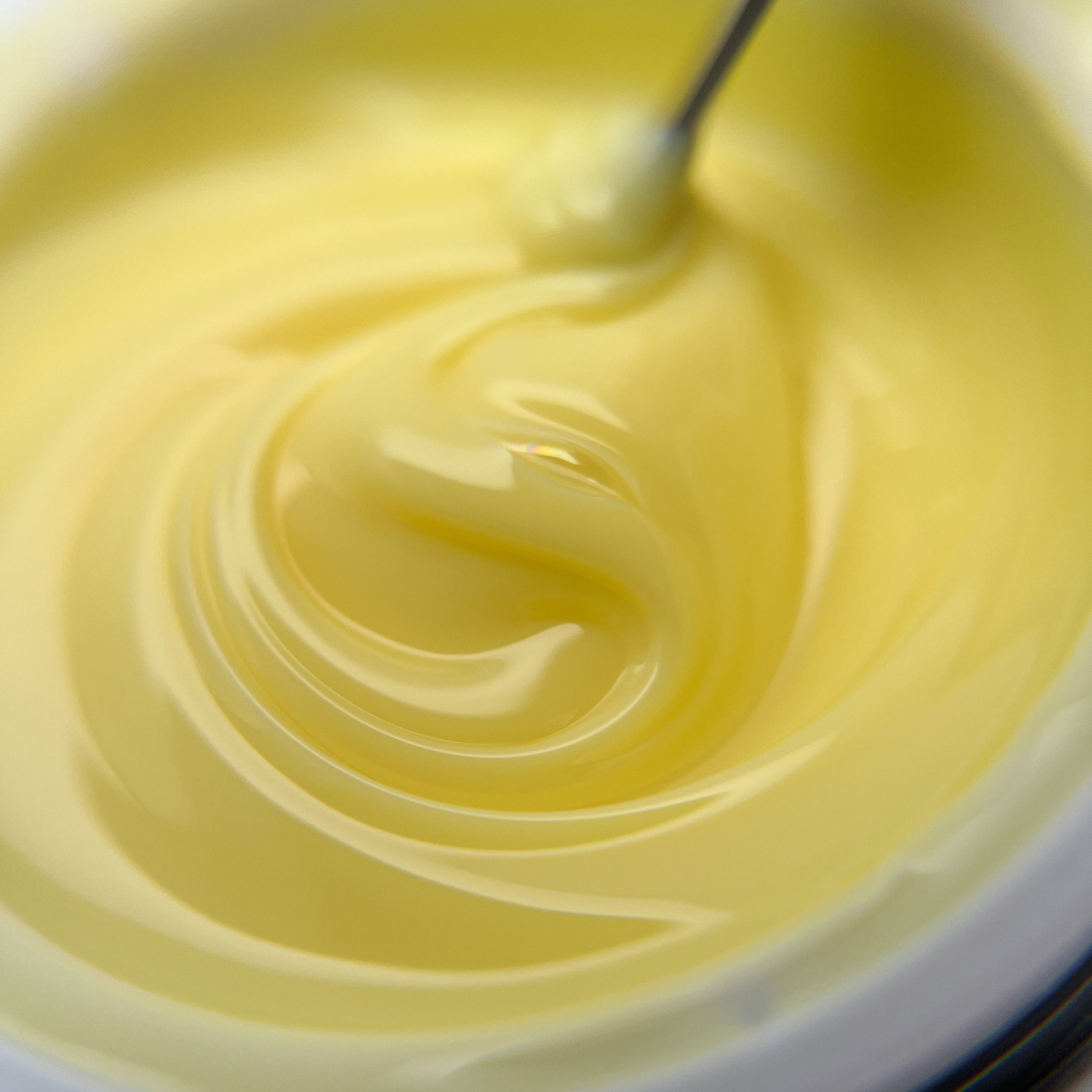 Bright yellow builder gel for summer salon nail designs