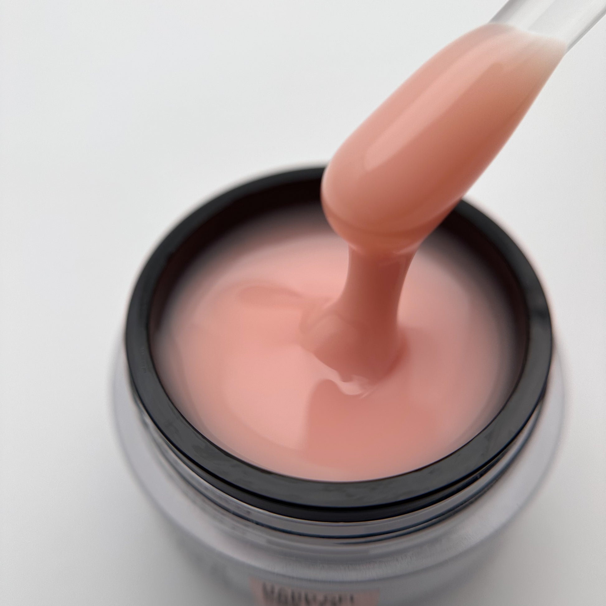 Soft veil builder gel for elegant salon nail designs