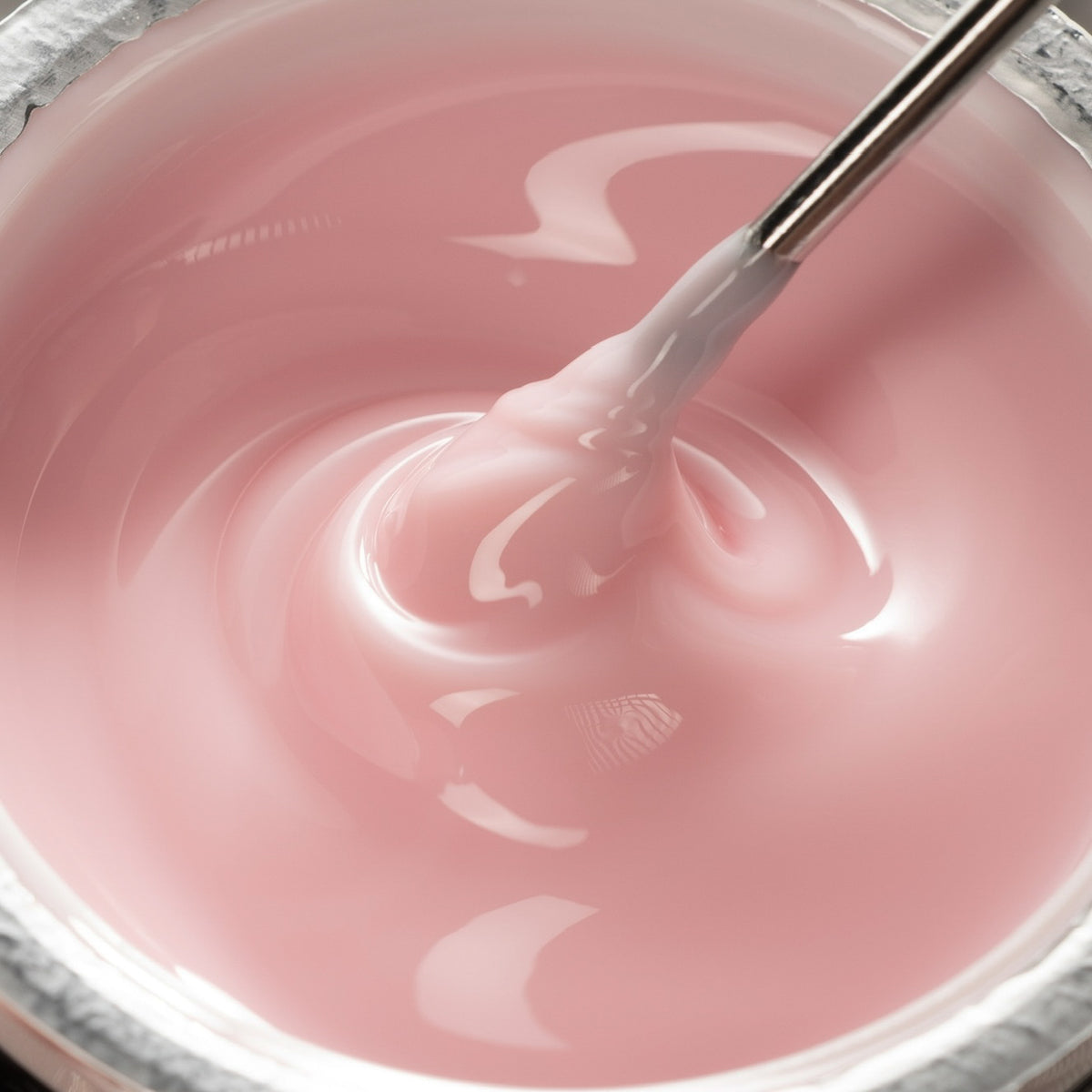Professional Rose Milk hard gel for natural-looking nail overlays