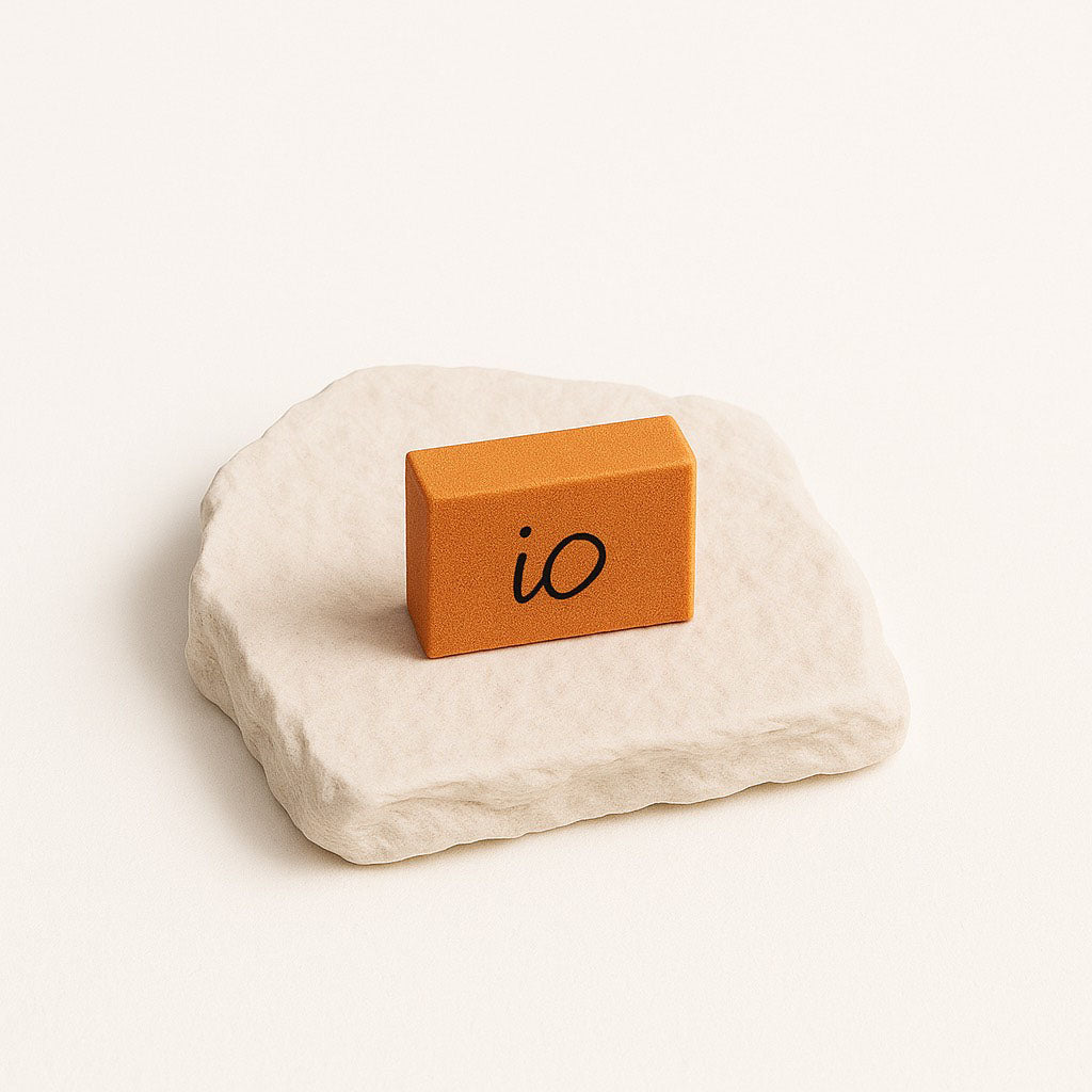IO Nail Buffer Block – Washable & Disinfectable 4-Sided Sponge Buffer, Orange