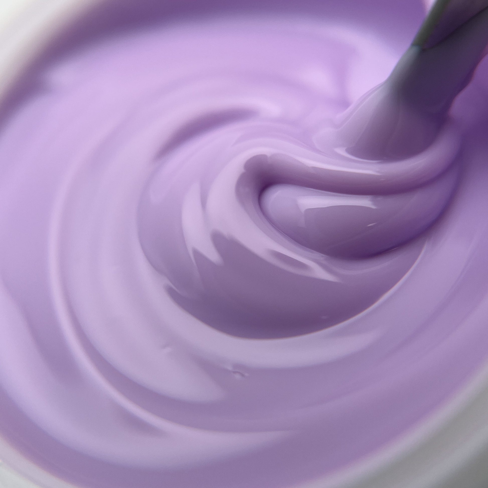 Soft violet builder gel for elegant salon nail designs