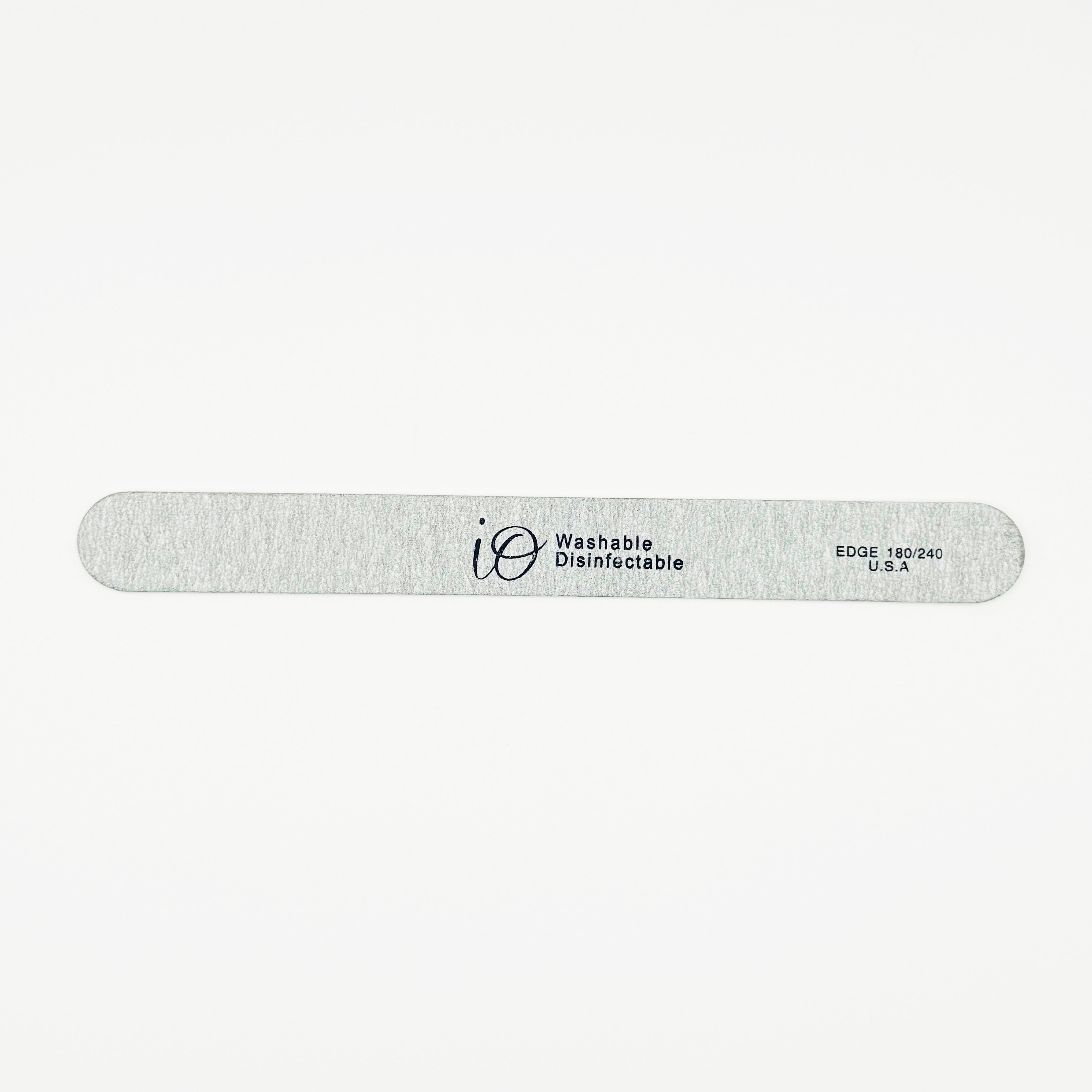 iO Professional Nail File 180/240 Grit – Washable & Disinfectable Emery Board