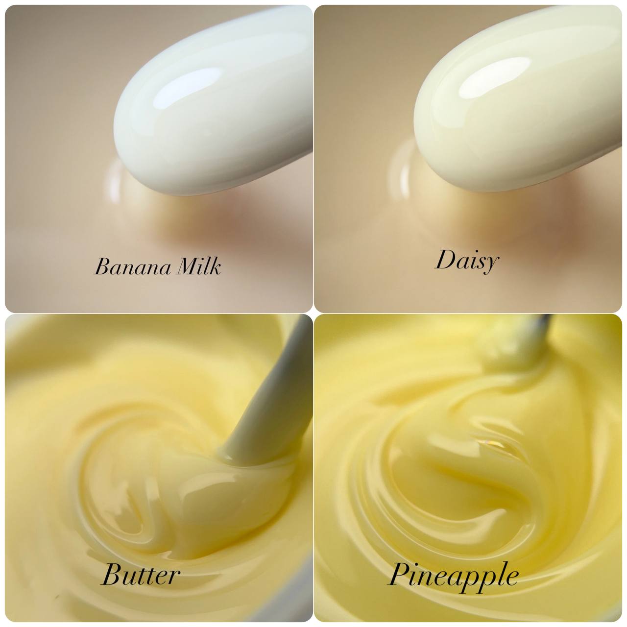 Yellow Hard Gel Comparison Bundle – 4 x 15 ml