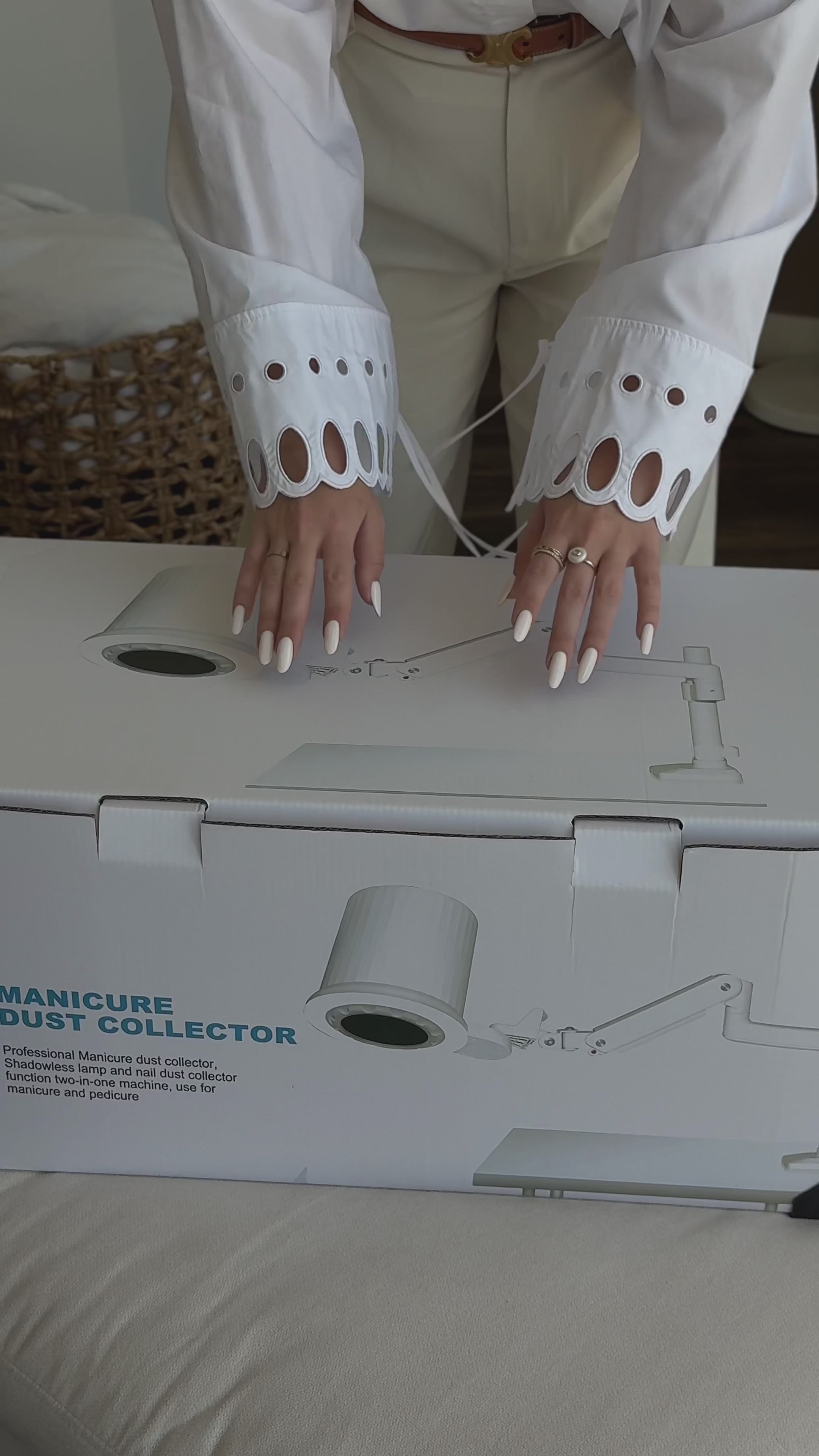 Load video: Nail Dust Collector for Pedicure (Manicure)
