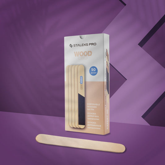 Disposable wooden nail file, straight (base) EXPERT